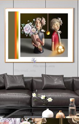 File in lụa File tranh hiện đại pha lê gương KF90634 (hoa văn) File tranh hiện đại pha lê gương KF90634