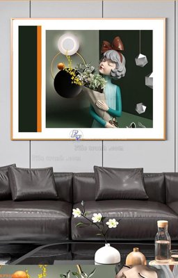 Download file File tranh hiện đại pha lê gương KF90635 (gốc) in mica đèn LED