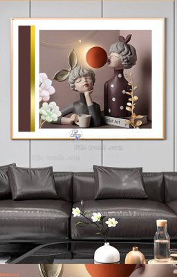 File ảnh File tranh hiện đại pha lê gương KF90636 (gốc) cho trang trí nhà hàng