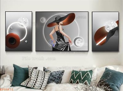 Tải file gốc File tranh hiện đại pha lê gương KF90671 (bản PSD) gốc