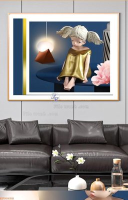 File tranh File tranh hiện đại pha lê gương KF90688 (gốc) in trên kính