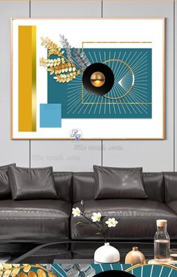 File in trần File tranh hiện đại pha lê gương KF90692 (bản gốc) mây trời