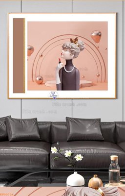 File tranh File tranh hiện đại pha lê gương KF90704 (gốc) chủ đề thiên nhiên