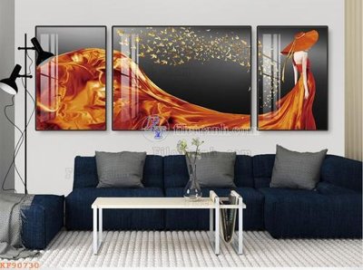 File in ấn File tranh hiện đại pha lê gương KF90730 (bản gốc) sắc nét