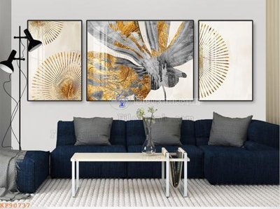 Hình ảnh file gốc File tranh hiện đại pha lê gương KF90737 cho in UV