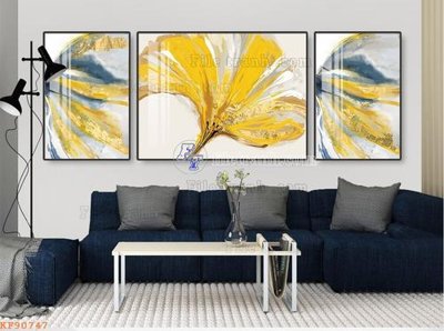 File gốc File tranh hiện đại pha lê gương KF90747 (in lụa) tranh mã đáo