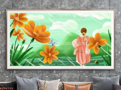 Tệp tin gốc File tranh hiện đại pha lê gương KF90755 (chất lượng cao) File tranh hiện đại pha lê gương KF90755