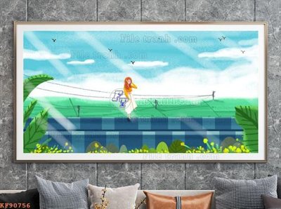 Tải file File tranh hiện đại pha lê gương KF90756 (gốc) chủ đề tâm linh