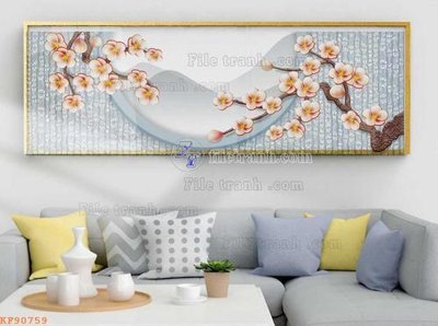 File gốc File tranh hiện đại pha lê gương KF90759 (dành cho trang trí nội thất)