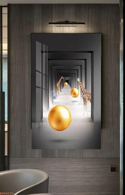 Tải file File tranh hiện đại pha lê gương KF90773 (gốc) chủ đề hoa sen