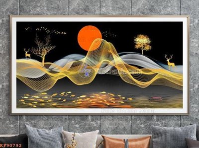 Download file gốc File tranh hiện đại pha lê gương KF90792 (in lụa) nghệ thuật