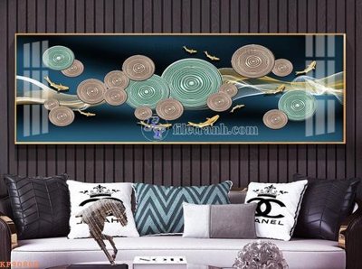 File tranh File tranh hiện đại pha lê gương KF90800 (gốc) chủ đề thiên nhiên