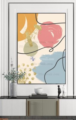 File tranh File tranh hiện đại pha lê gương KF90850 (gốc) in vải canvas