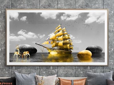 File tranh File tranh hiện đại pha lê gương KF90866 (ảnh gốc) in trần xuyên sáng