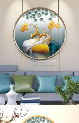 File gốc File tranh hiện đại pha lê gương KF90902 (cho in ấn) từ kho Filetranh