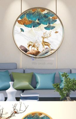 File gốc File tranh hiện đại pha lê gương KF90907 (phiên bản chuẩn) để in ấn