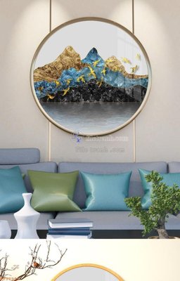 Tải file File tranh hiện đại pha lê gương KF90925 (PSD) cho in ấn quảng cáo