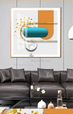 File tranh PSD File tranh hiện đại pha lê gương KF90934 chất lượng cao