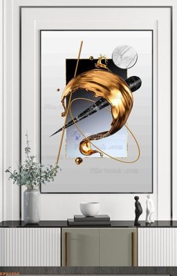 Download file gốc File tranh hiện đại pha lê gương KF90950 (in mica) trong suốt