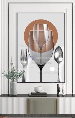 File gốc File tranh hiện đại pha lê gương KF90975 (thiết kế) cho in ấn