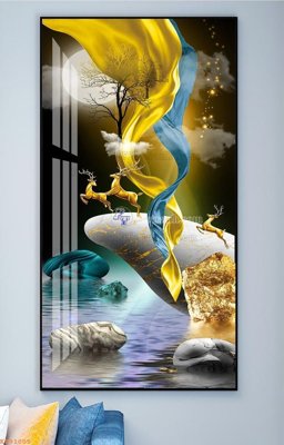 File tranh File tranh hiện đại pha lê gương KF91005 (gốc) in film