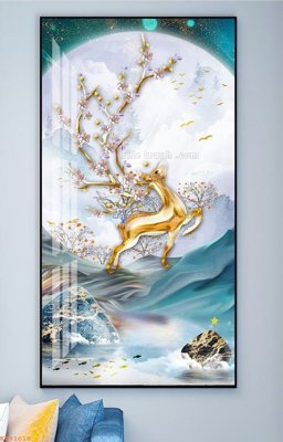 File gốc File tranh hiện đại pha lê gương KF91010 (in tráng gương) hiện đại