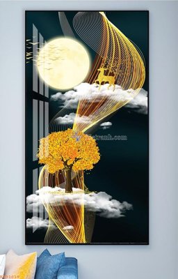 File PSD File tranh hiện đại pha lê gương KF91019 (bản gốc) cho nhà in