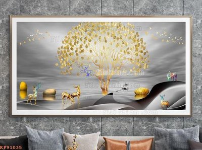 File tranh File tranh hiện đại pha lê gương KF91035 (ảnh gốc) cho in ấn kỹ thuật số