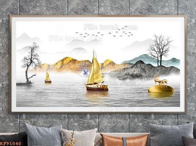 Tải file gốc File tranh hiện đại pha lê gương KF91040 (bản PSD) còn layer