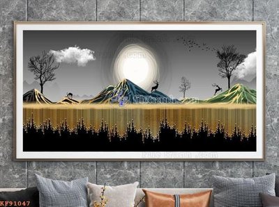 File gốc File tranh hiện đại pha lê gương KF91047 (PSD/TIFF) độ phân giải cao