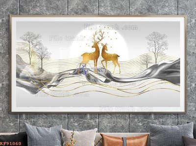 File gốc File tranh hiện đại pha lê gương KF91060 (PNG) nền trong suốt