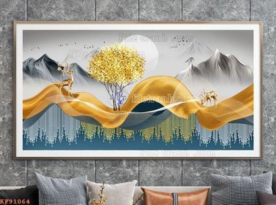 File tranh File tranh hiện đại pha lê gương KF91064 (ảnh gốc) chi tiết rõ ràng