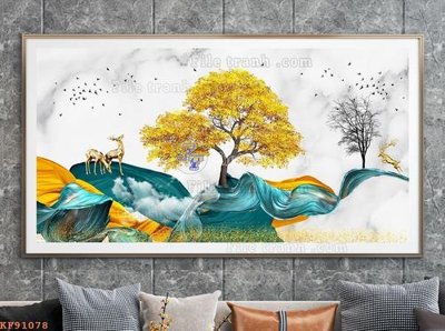 File PSD File tranh hiện đại pha lê gương KF91078 (bản gốc) chất lượng nhất