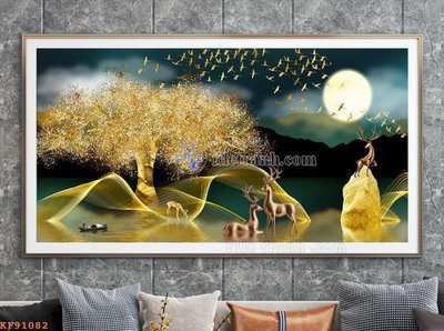 File gốc File tranh hiện đại pha lê gương KF91082 (dành cho quảng cáo)