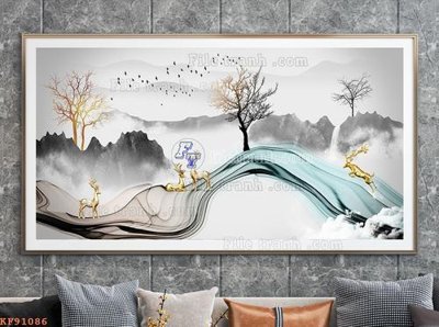 Download file File tranh hiện đại pha lê gương KF91086 (chuẩn in) File tranh hiện đại pha lê gương KF91086