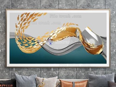 File ảnh File tranh hiện đại pha lê gương KF91110 (gốc) in poster