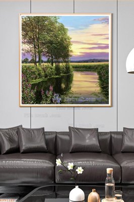 File gốc File tranh hiện đại pha lê gương KF91142 (in mica) làm bảng hiệu