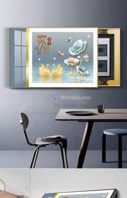 File gốc File tranh hiện đại pha lê gương KF91177 (in mica) làm quà tặng