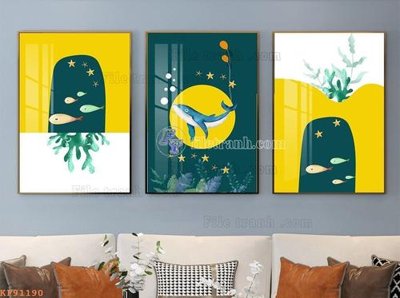 File PSD File tranh hiện đại pha lê gương KF91190 (bản gốc) dễ dàng edit