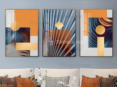 File ảnh File tranh hiện đại pha lê gương KF91199 (gốc) in poster