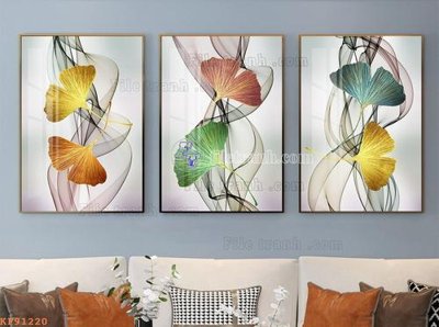 File ảnh File tranh hiện đại pha lê gương KF91220 (gốc) in PP, decal