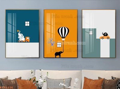 Download file gốc File tranh hiện đại pha lê gương KF91226 (in lụa) cao cấp