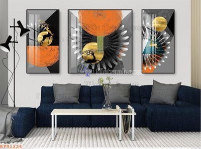 File in trần File tranh hiện đại pha lê gương KF91234 (bản gốc) trời sao