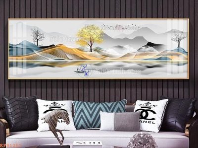 Download file File tranh hiện đại pha lê gương KF91267 (gốc) in mica đèn LED