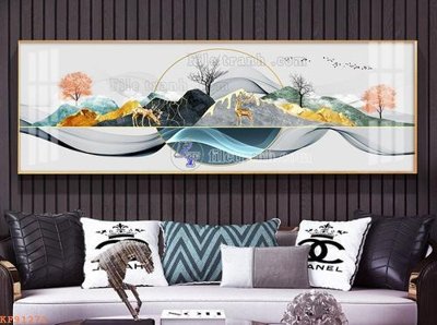 Download file File tranh hiện đại pha lê gương KF91271 (gốc) in mica đèn LED