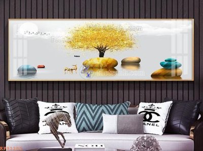 File in trần File tranh hiện đại pha lê gương KF91282 (bản gốc) 5D