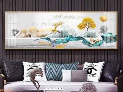 File gốc File tranh hiện đại pha lê gương KF91283 (in tráng gương) hiện đại