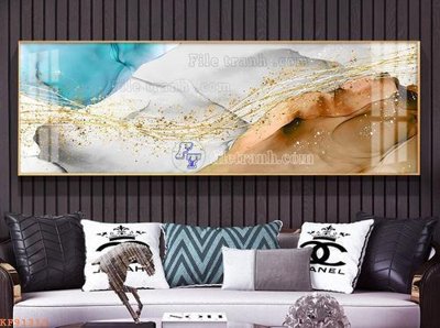 File in trần File tranh hiện đại pha lê gương KF91312 (file gốc) xuyên sáng