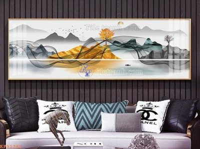 File tranh quảng cáo File tranh hiện đại pha lê gương KF91343 (file gốc) chuyên nghiệp