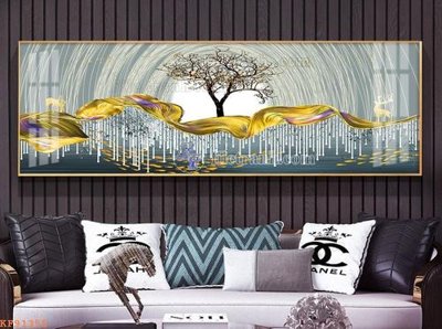 Ảnh gốc File tranh hiện đại pha lê gương KF91355 (độ nét cao) in tráng gương